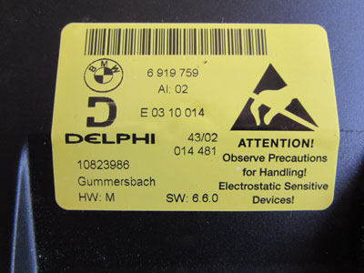 BMW Seat Switch Module, Delphi 61316919759 E65 E66 745i 745Li 750i 750Li 760i 760Li3